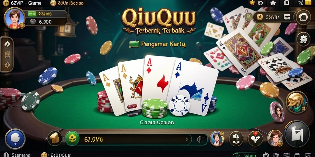 Tangkapan layar gameplay QiuQiu yang seru di 62VIP.