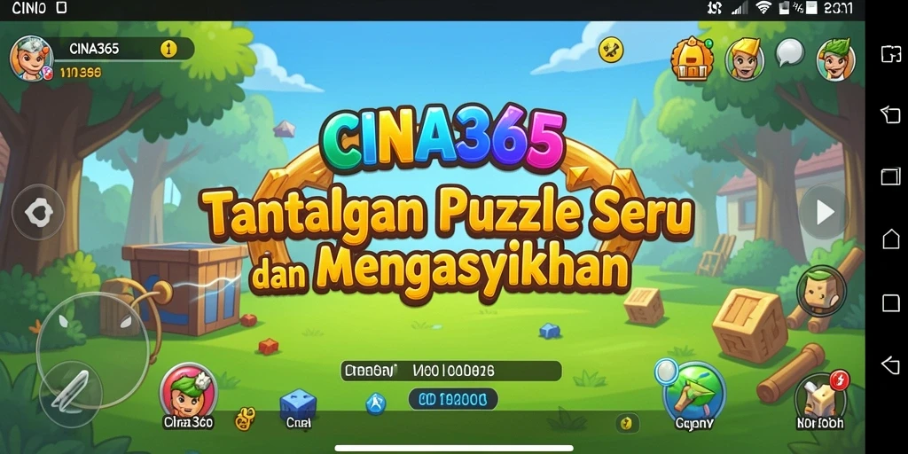 Tangkapan layar gameplay CINA365 yang menunjukkan level puzzle menarik.