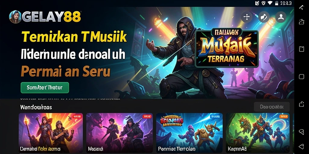 Tampilan gameplay <strong>GELAY88</strong> dengan musik interaktif dan tantangan seru.