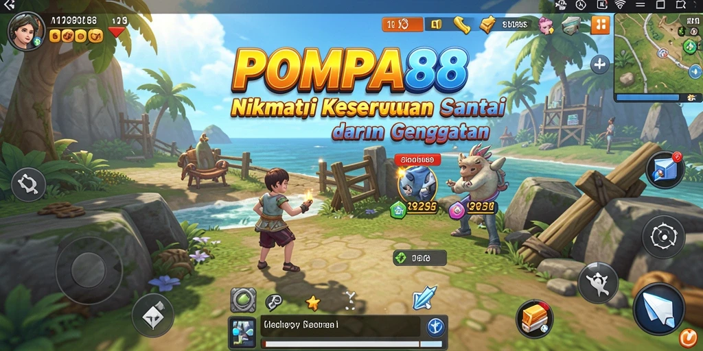 Tampilan gameplay seru dan berwarna dari POMPA88