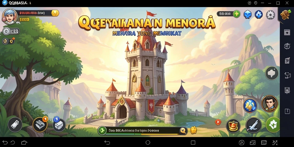 Screenshot gameplay QQ88ASIA menunjukkan aksi menegangkan dalam pertahanan menara.
