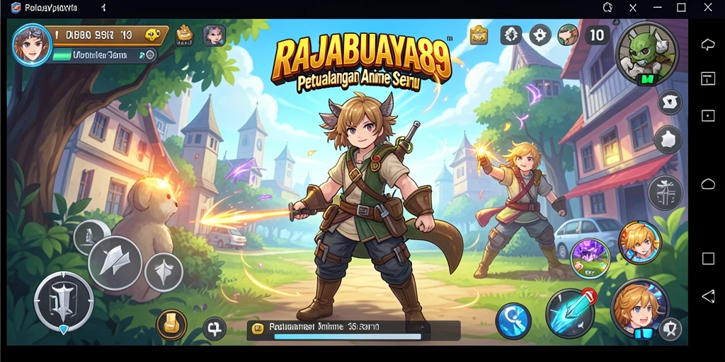 Tampilan gameplay penuh aksi dalam RAJABUAYA89 dengan karakter anime yang menawan.