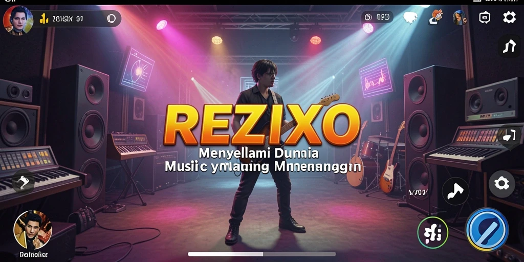 Tampilan gameplay REZIXO yang menarik dan penuh energi.