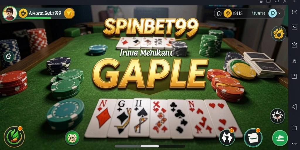 Tampilan screenshot gameplay SPINBET99 yang penuh aksi Gaple.