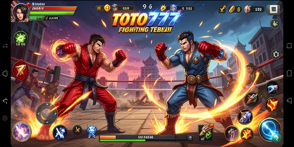 Tampilan screenshot utama TOTO777 yang menunjukkan aksi pertarungan yang mendebarkan.